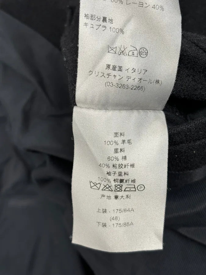 2010s Dior Homme Black Wool Double-Breasted Caban Jacket RtwXhcc 9