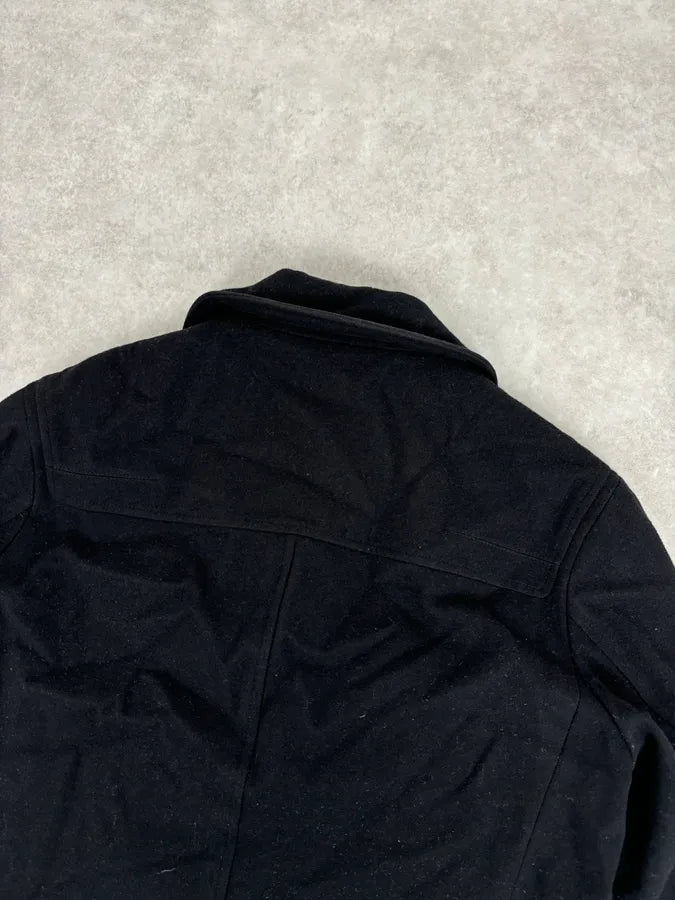 2010s Dior Homme Black Wool Double-Breasted Caban Jacket RtwXhcc 5