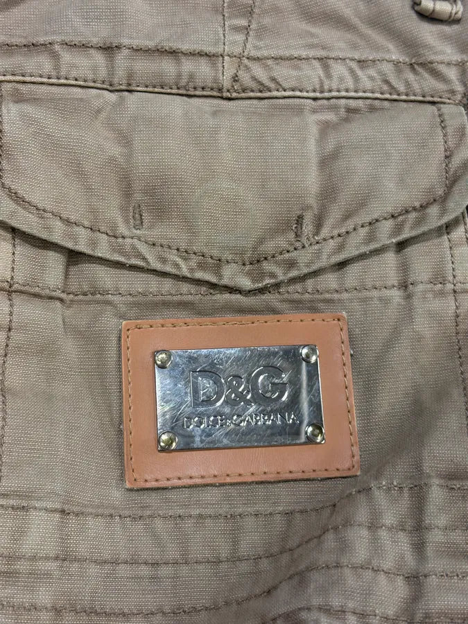AW2006 Dolce & Gabbana Beige Cotton Multi-Pocket Cargo Pants xwtqPoU 8