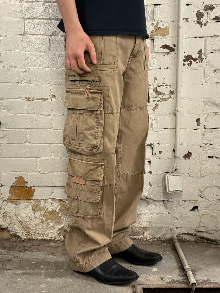 AW2006 Dolce & Gabbana Beige Cotton Multi-Pocket Cargo Pants xwtqPoU 0