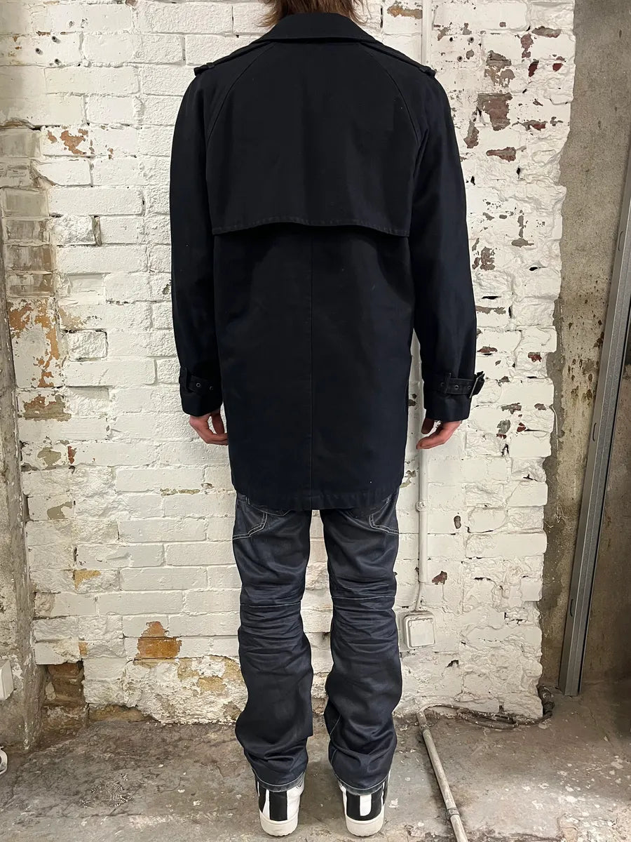 2000s Yves Saint Laurent Black Buttoned Trench Coat  ztPQPPl 2
