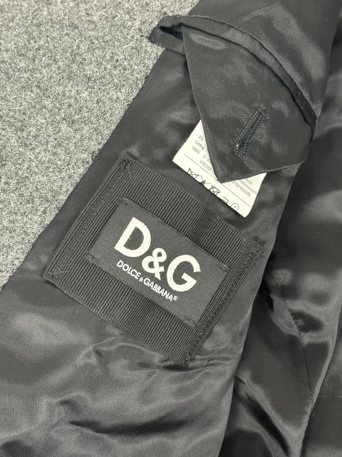 AW2009 Dolce & Gabbana Grey Wool Baroque Embroidered Officer Jacket yZamRDT 11