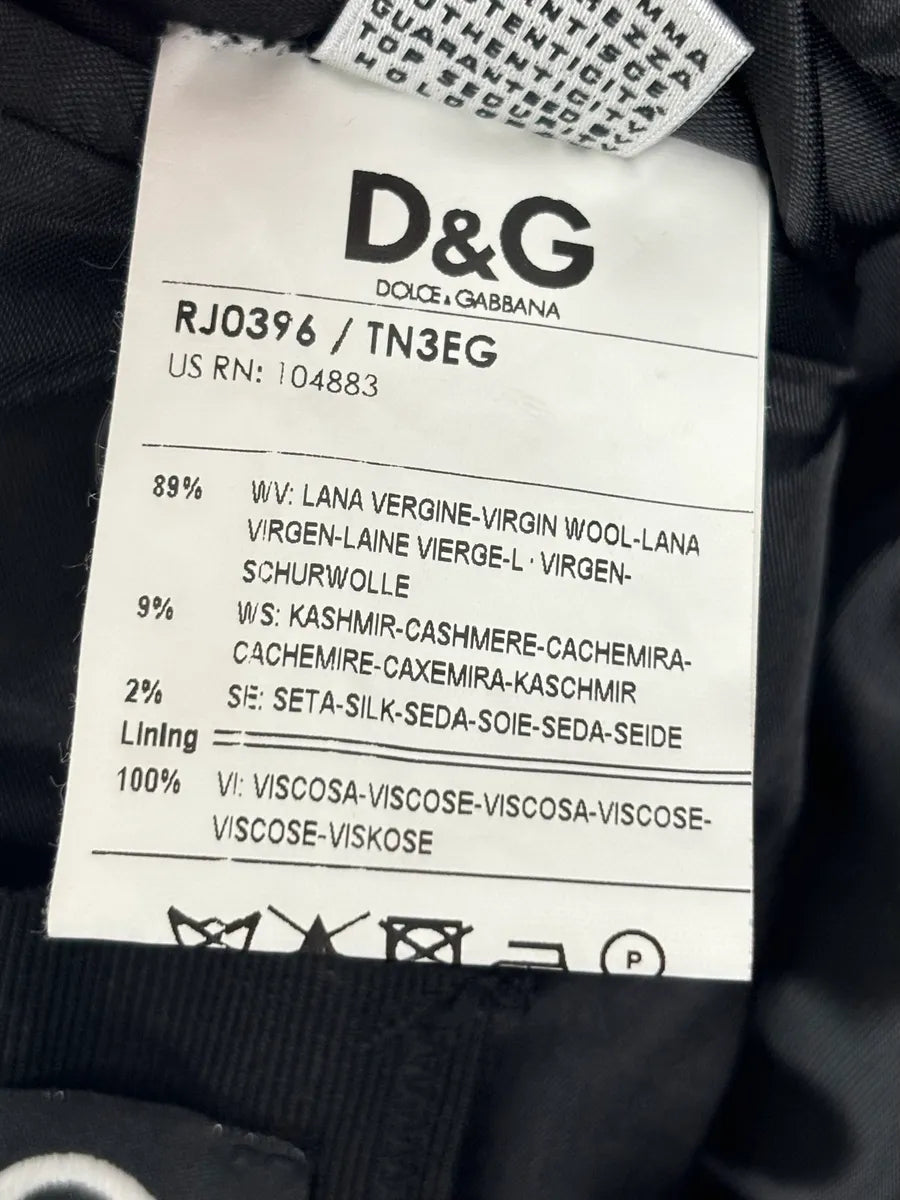 AW2009 Dolce & Gabbana Grey Wool Baroque Embroidered Officer Jacket yZamRDT 13