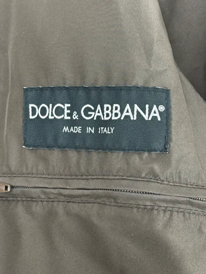 2000s Dolce & Gabbana Dark Grey Wool Shattered Bomber Jacket GRNMukS 10