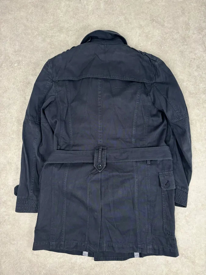 2000s Dolce & Gabbana Navy Double-Breasted Cargo Trench Jacket JxpVWxf 5