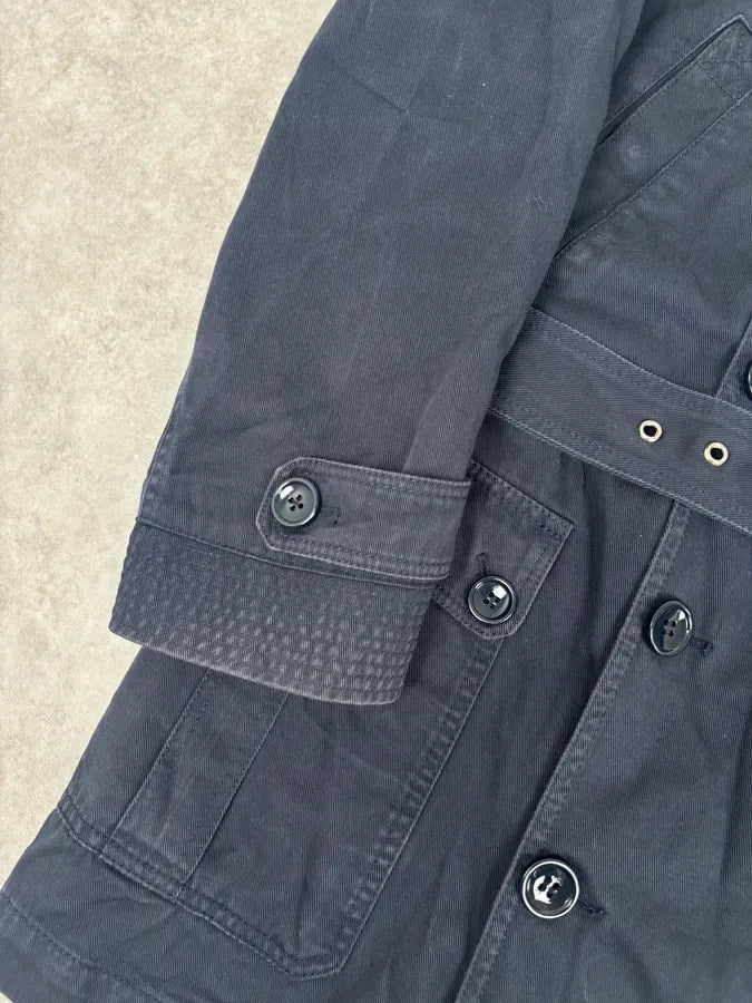 2000s Dolce & Gabbana Navy Double-Breasted Cargo Trench Jacket JxpVWxf 11