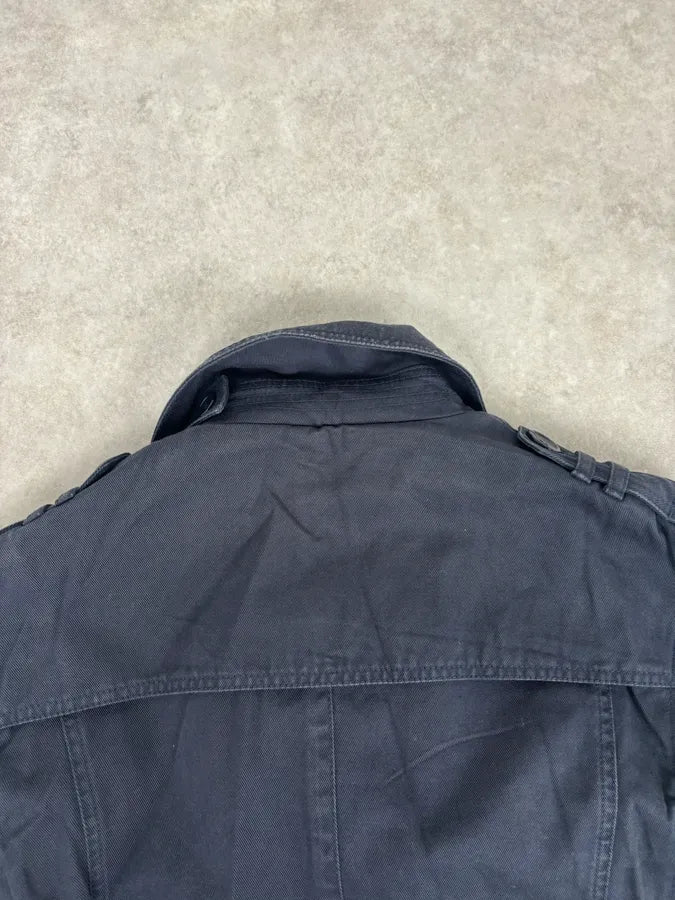 2000s Dolce & Gabbana Navy Double-Breasted Cargo Trench Jacket JxpVWxf 6