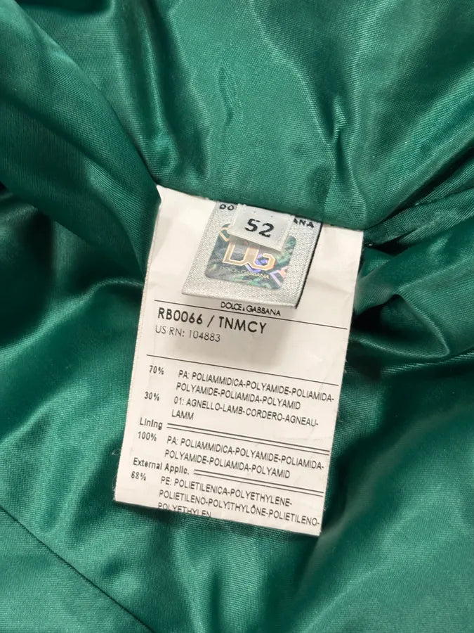 AW2007 Dolce & Gabbana Green Hybrid Nylon Leather Jacket TJZYDUb 9