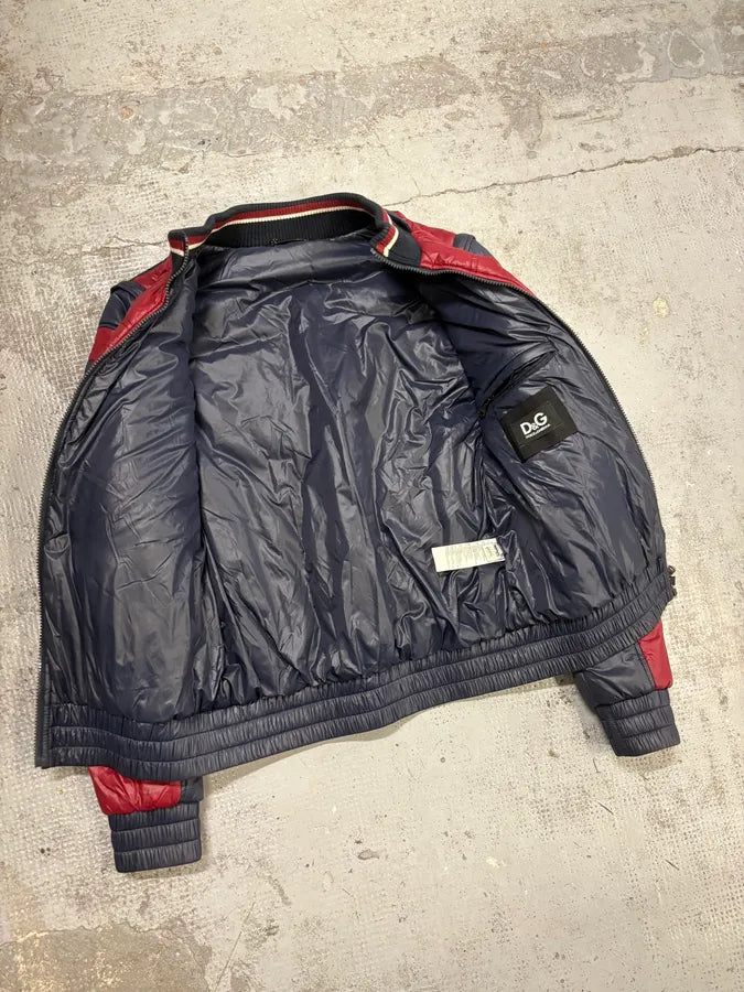 AW2008 Dolce & Gabbana Red Nylon Removable Sleeves Quilted Puffer Jacket lwKNgAk 8