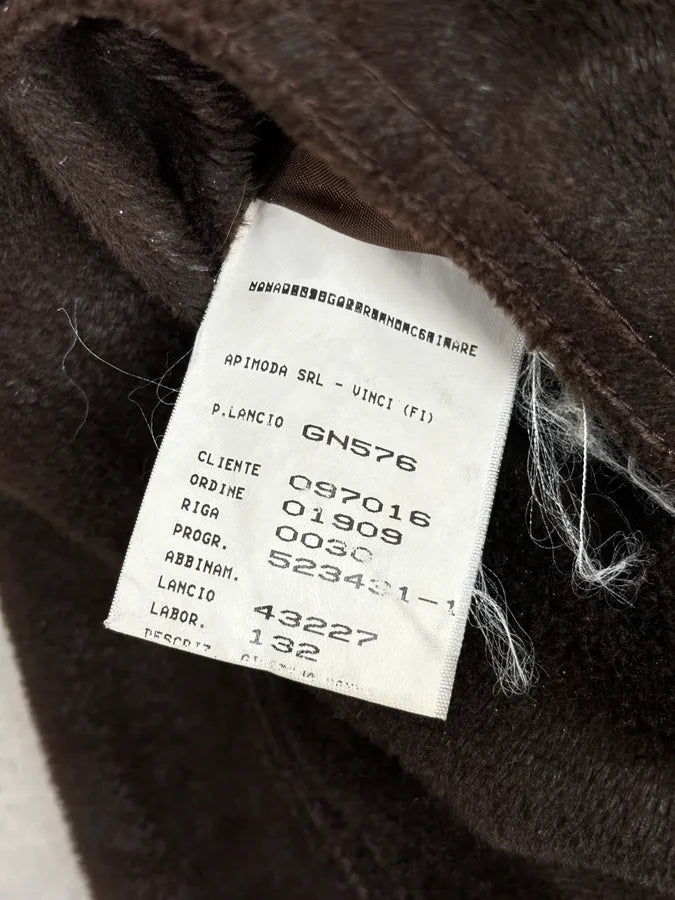 2000s Emporio Armani Brown Faux Fur Double-Breasted Jacket waAcwbD 11