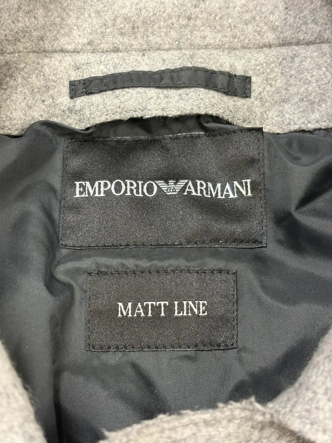 FW2011 Emporio Armani Asymmetrical Biker Grey Wool Jacket idHkWiu 8