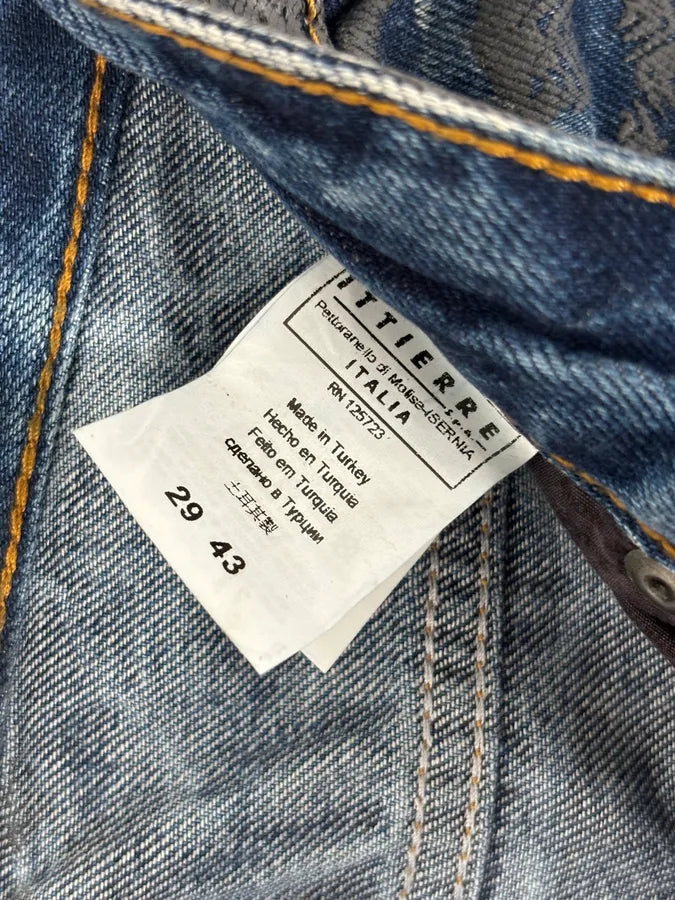 AW2011 Galliano Navy Slim Distressed Denim Jeans OyHrFqW 11