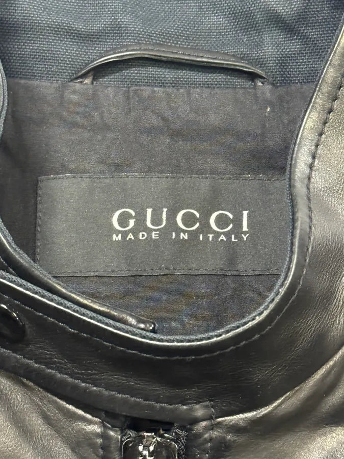 2000s Gucci Black Pro Biker Leather Jacket ZWFqIkI 7