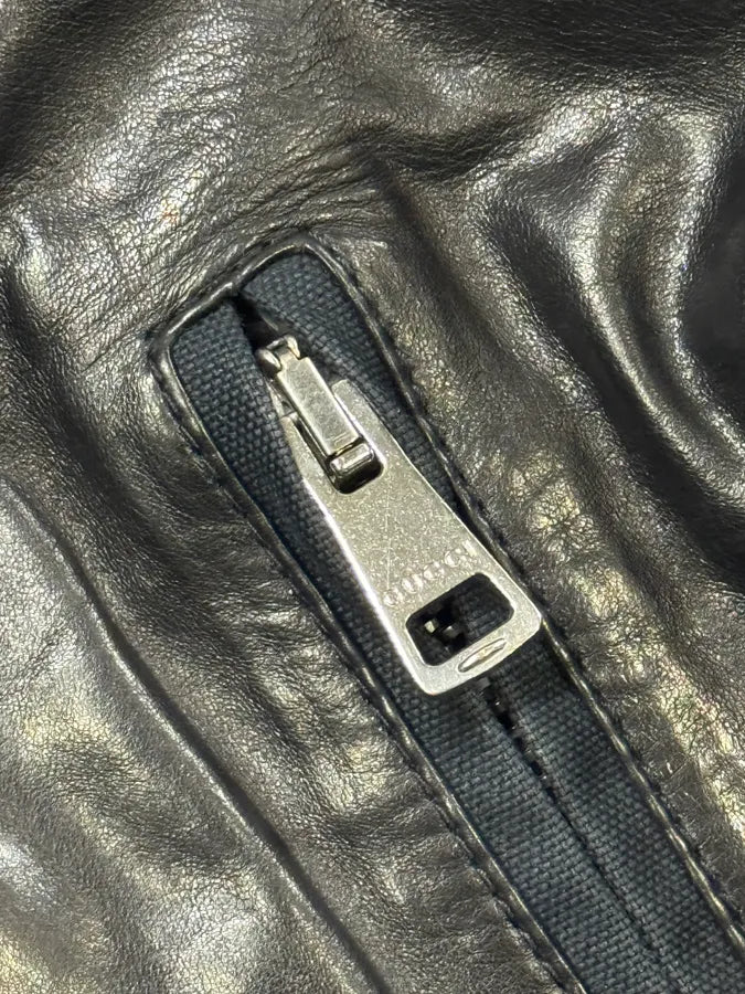 2000s Gucci Black Pro Biker Leather Jacket ZWFqIkI 5