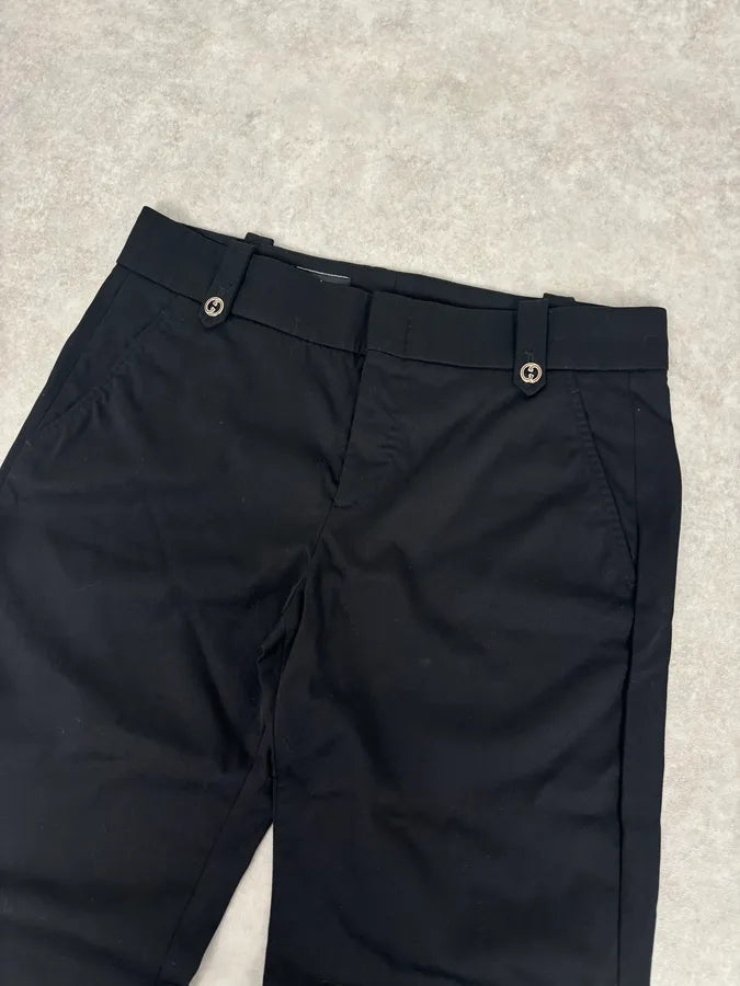 SS2006 Gucci Black Cotton Classy Pants by Frida Giannini IgCjMeS 5
