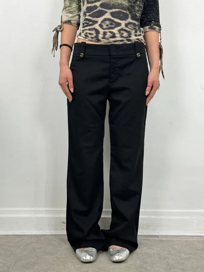 SS2006 Gucci Black Cotton Classy Pants by Frida Giannini IgCjMeS 1