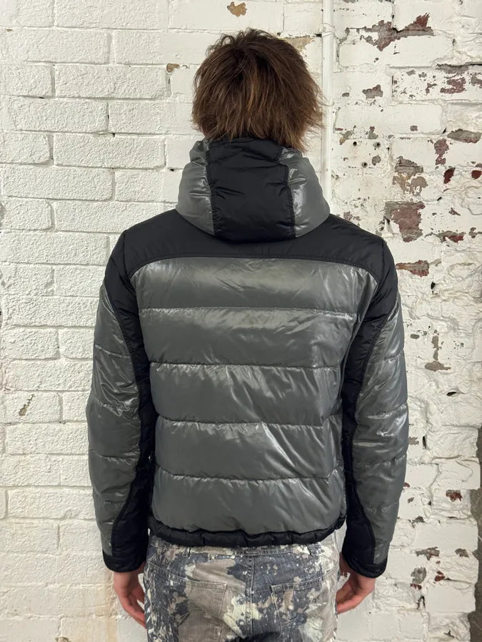 AW2011 Gucci Black & Grey Nylon Quilted Puffer Jacket WOSkWoE 2