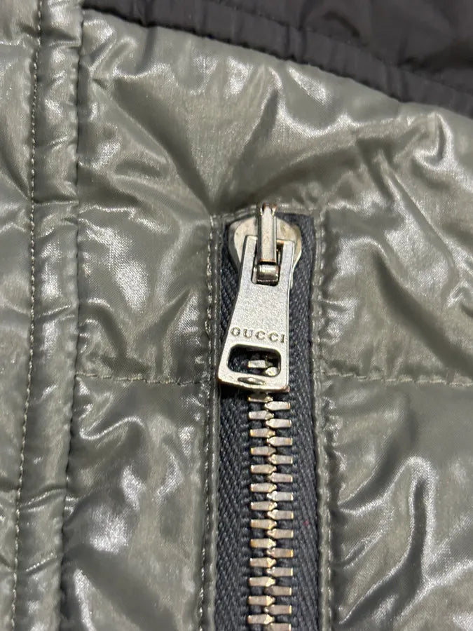 AW2011 Gucci Black & Grey Nylon Quilted Puffer Jacket WOSkWoE 6