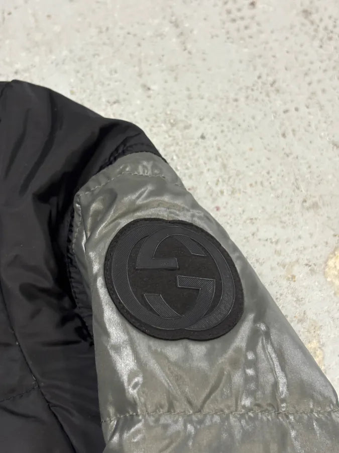 AW2011 Gucci Black & Grey Nylon Quilted Puffer Jacket WOSkWoE 7