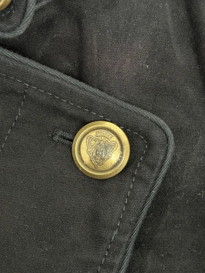AW2008 Gucci Black Asymmetrical Elbow Patch Jacket by Frida Giannini GfSOHLE 8