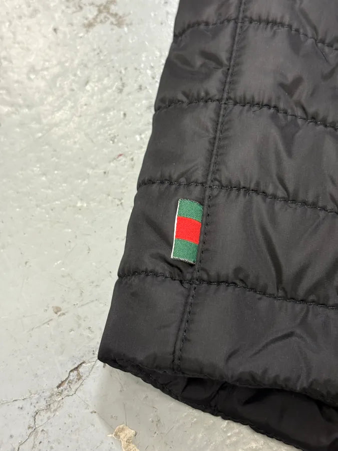 2000s Gucci Black  Nylon Quilted Puffer Jacket vZmnPBq 8
