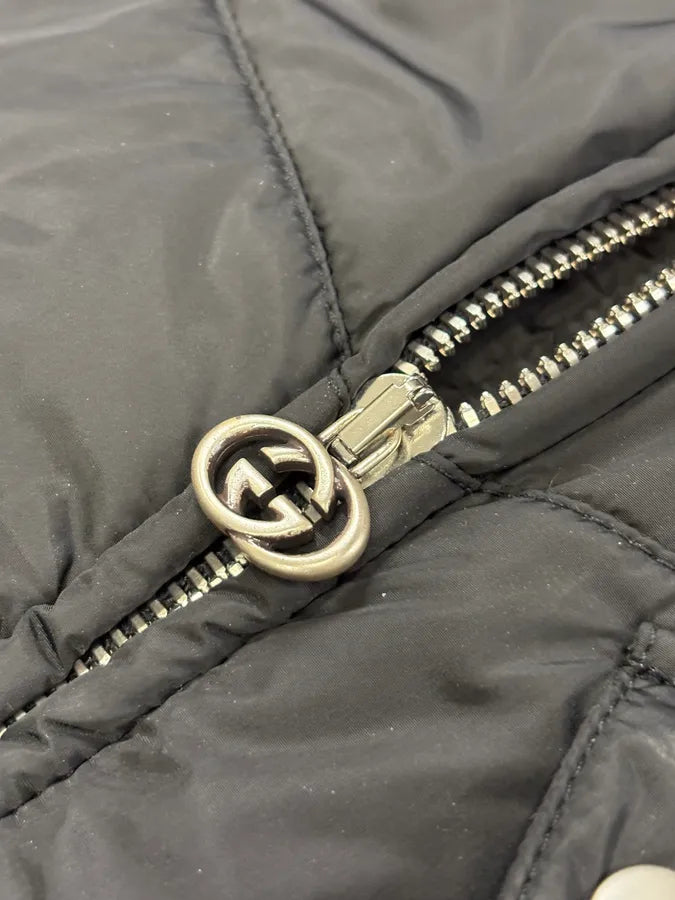 2000s Gucci Black  Nylon Quilted Puffer Jacket vZmnPBq 7