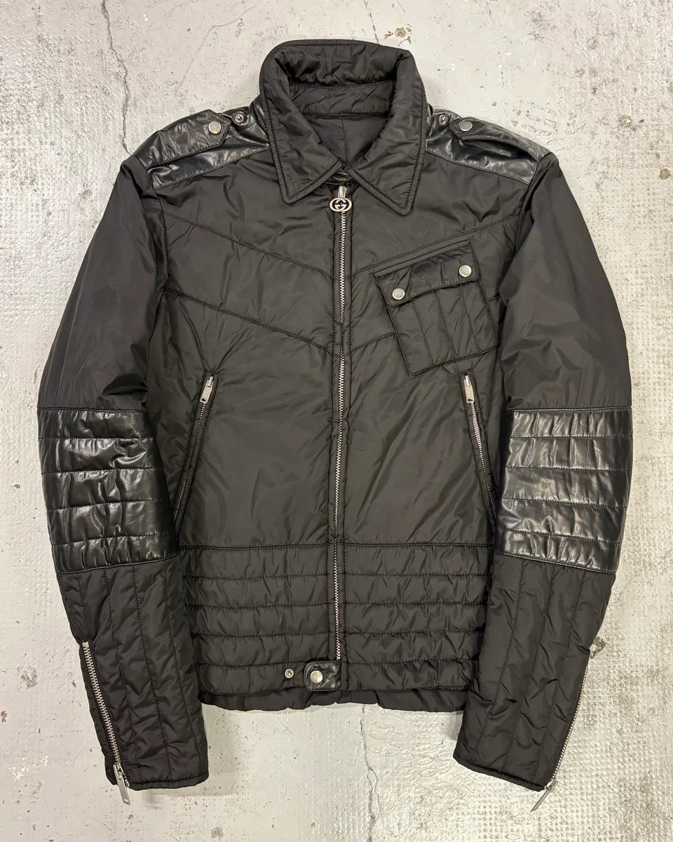 2000s Gucci Black  Nylon Quilted Puffer Jacket vZmnPBq 0