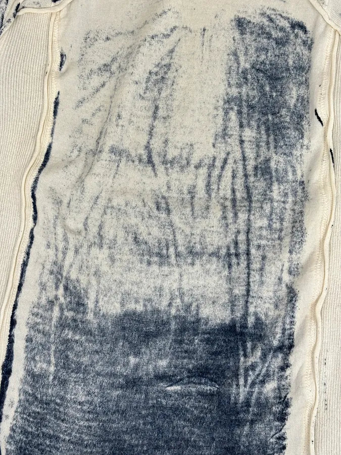 AW2007 Cavalli Navy & White Overprint Two Tone V Neck Sweater pliCABq 6