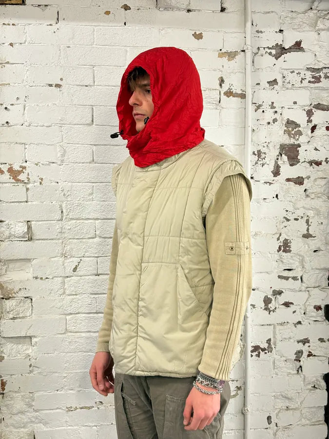 2000s Prada Beige Down Nylon Quilted Puffer Vest vXOERZs 2