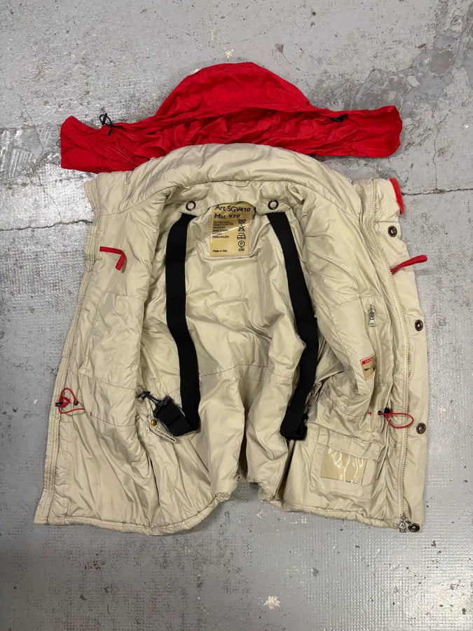 2000s Prada Beige Down Nylon Quilted Puffer Vest vXOERZs 9