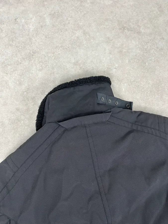 2000s Prada Black Nylon Multi-Zip Long Jacket snlltRC 5