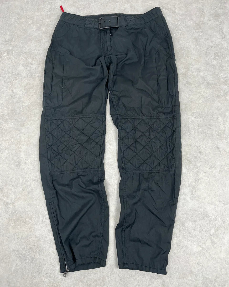 2000s Prada Black Nylon Minimalist Cargo Pants eddAryQ 0