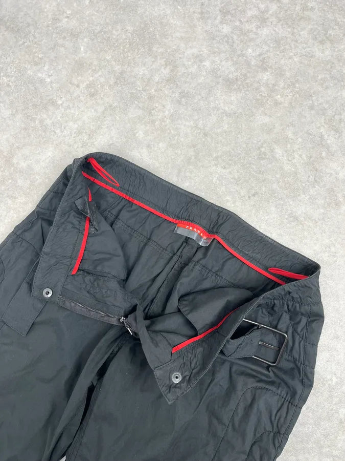 2000s Prada Black Nylon Minimalist Cargo Pants eddAryQ 6
