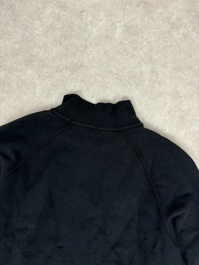2000s Prada Black Elbow Patch Wool Zip-Up Sweater SzHDMOd 5