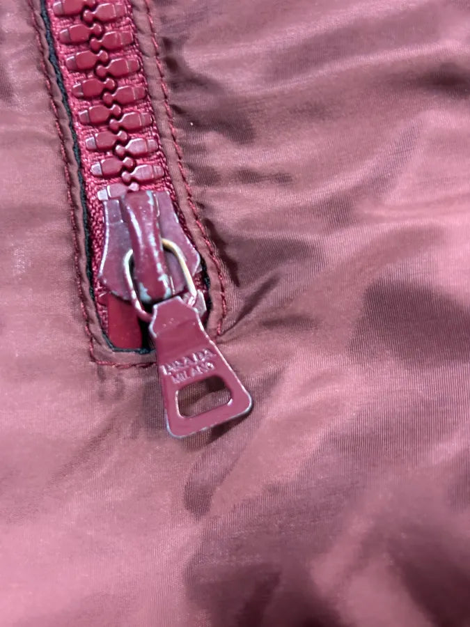 SS2000 Prada Bordeaux Padded Quilted Knee Patch Pants Nylon  LwdVKdX 9