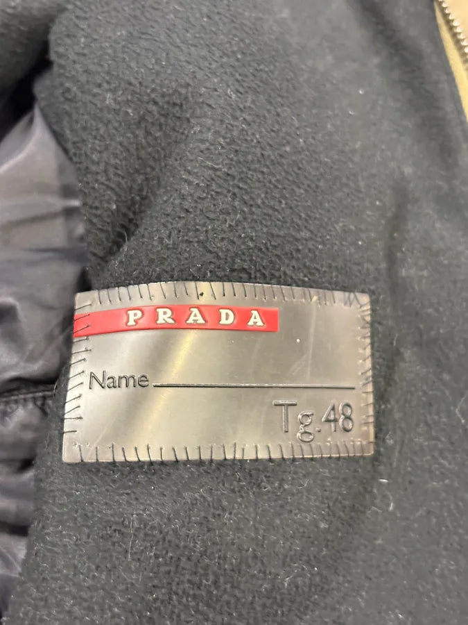 AW2009 Prada Linea Rossa Beige Nylon Ski Removable Hood Jacket emVdwJR 11
