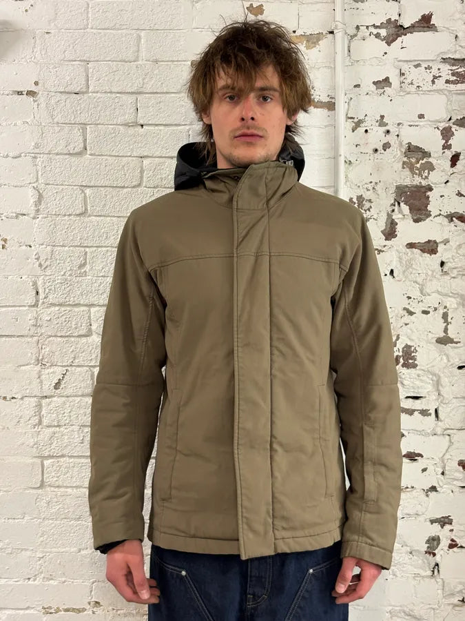 AW2009 Prada Linea Rossa Beige Nylon Ski Removable Hood Jacket emVdwJR 1