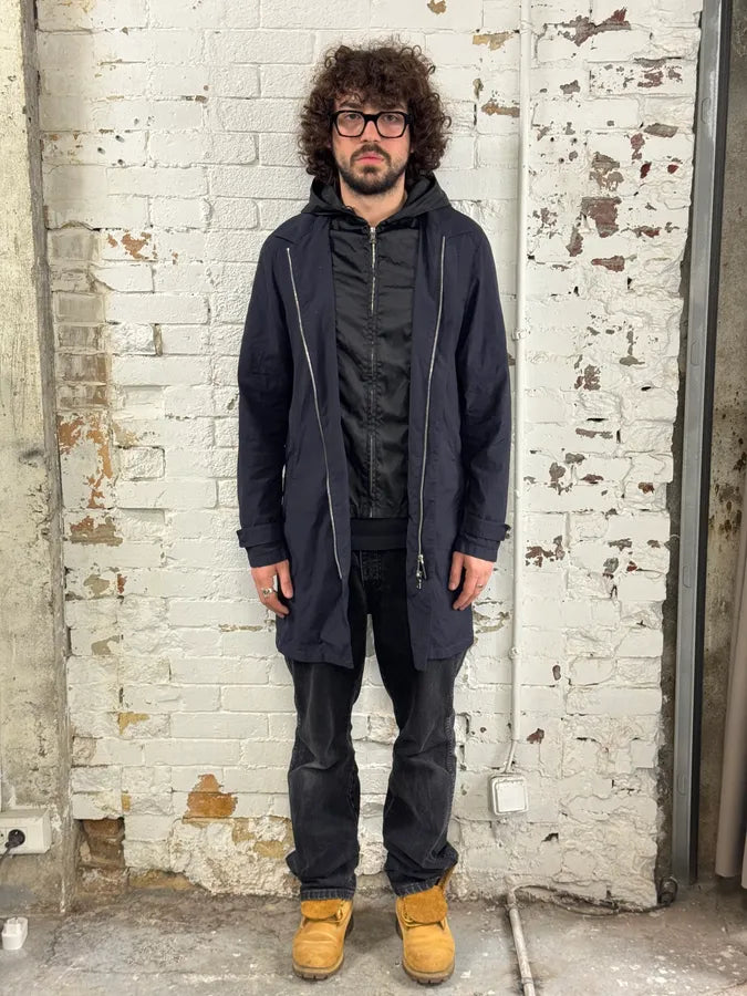 AW2009 Prada Navy Nylon Hooded Jacket Linea Rossa BjQMMoL 0
