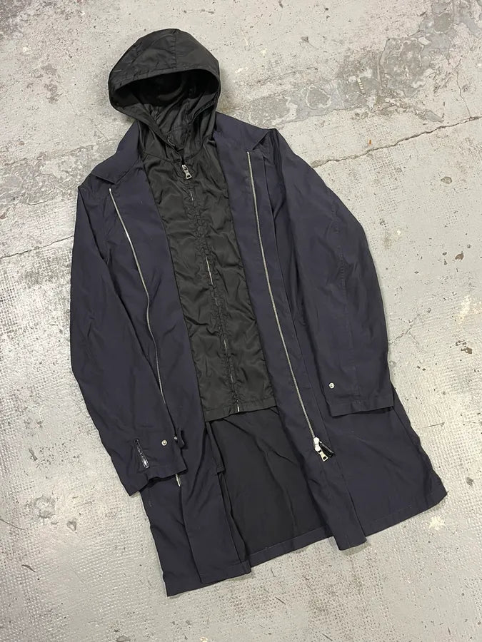 AW2009 Prada Navy Nylon Hooded Jacket Linea Rossa BjQMMoL 4