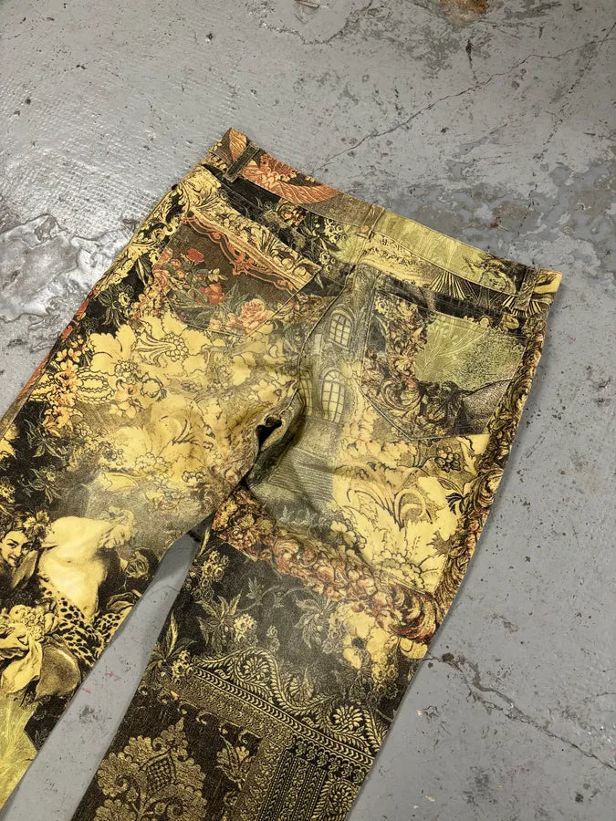 2000s Roberto Cavalli Beige Medieval Baroque Pants QFZUzNf 6