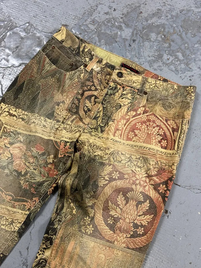 2000s Roberto Cavalli Beige Medieval Baroque Pants QFZUzNf 4