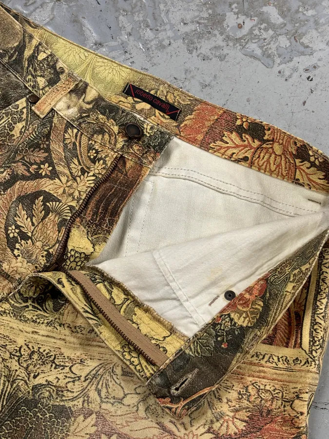 2000s Roberto Cavalli Beige Medieval Baroque Pants QFZUzNf 8