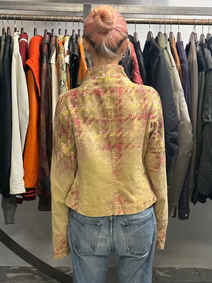 AW2002 Roberto Cavalli Gold Floral Jacquard Jacket HXPTvwO 2