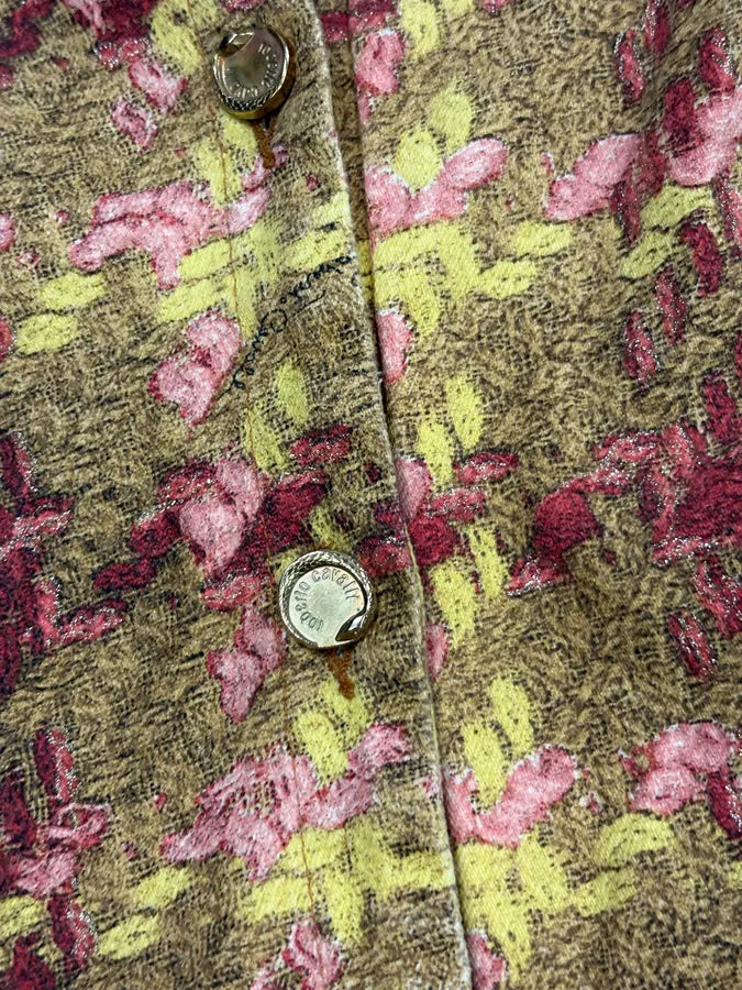 AW2002 Roberto Cavalli Gold Floral Jacquard Jacket HXPTvwO 7