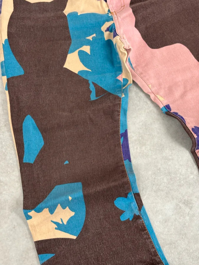 2000s Roberto Cavalli Multicolor Cotton Floral Print Pants uKTbpuE 10