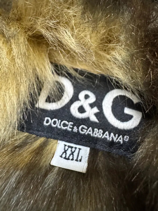 FW2001 Dolce & Gabbana Fur Striped Corduroy Jacket (L) 9