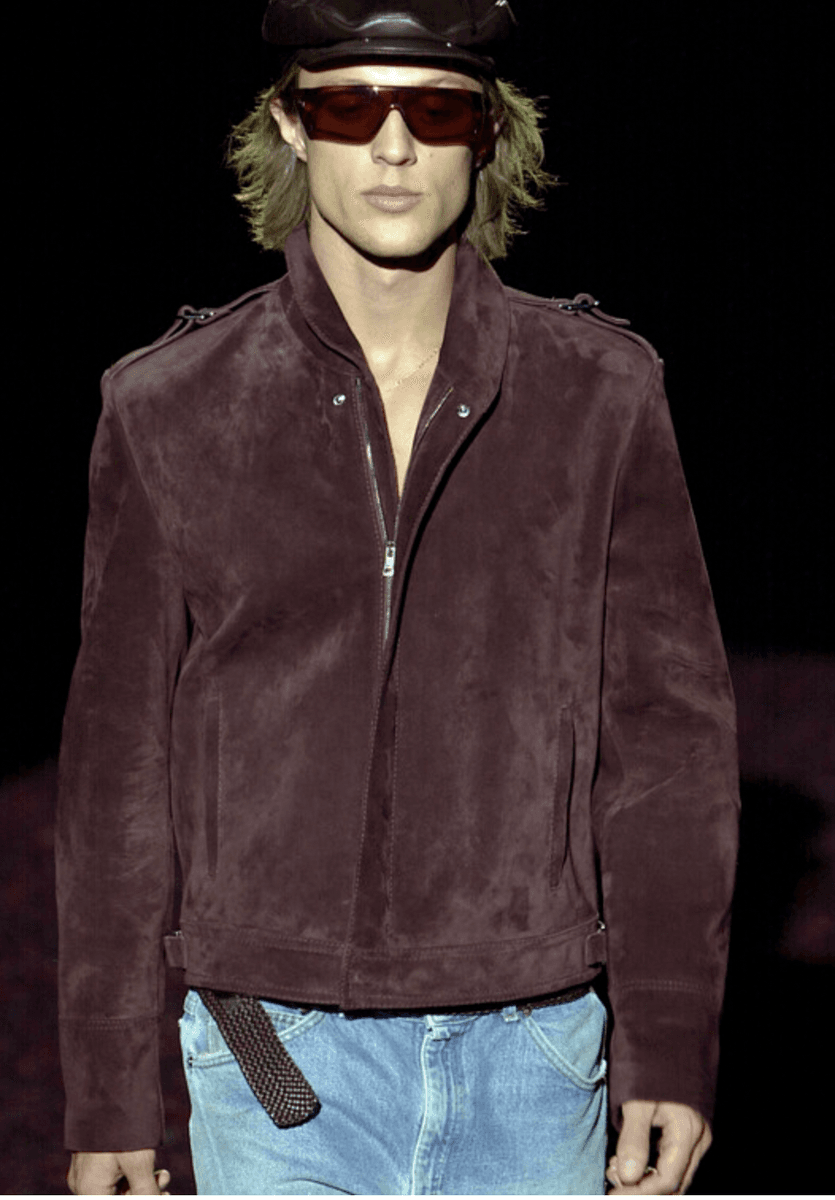 FW2001 Gucci Beige Minimalist Jacket by Tom Ford OcWBiIz 3