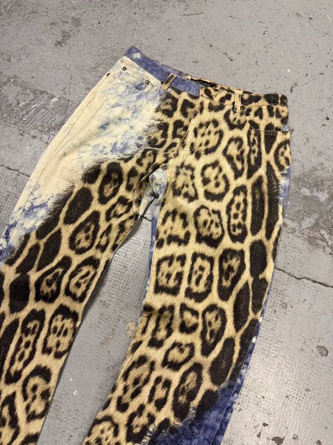 FW2001 Roberto Cavalli Blue Ocean Leopard Pants vcKnHlS 6