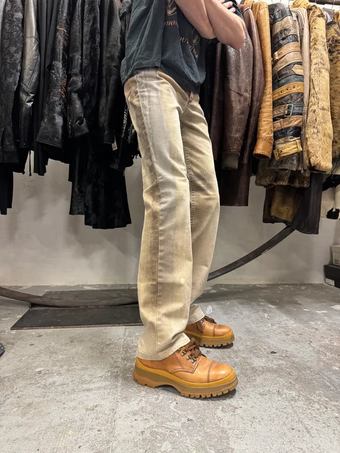 FW2001 Roberto Cavalli Brown Autumn Forest Wood Pants (S) pcZiyCW 1