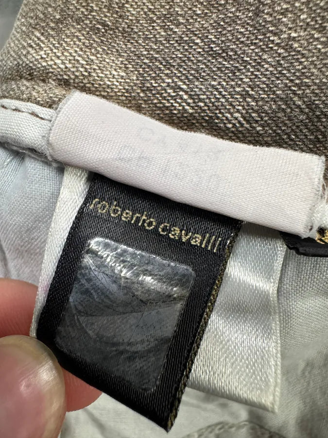 FW2001 Roberto Cavalli Brown Autumn Forest Wood Pants (S) pcZiyCW 11